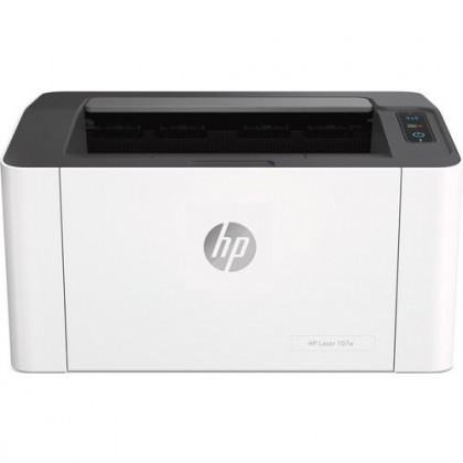 HP Black & White Print 107w Single Function Laser Printer